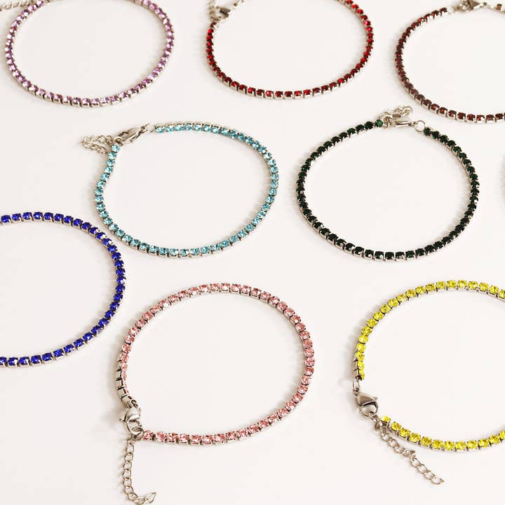 WJW – wholesale Tennis bracelet – Stainless Steel Birthstone Tennis Bracelet1