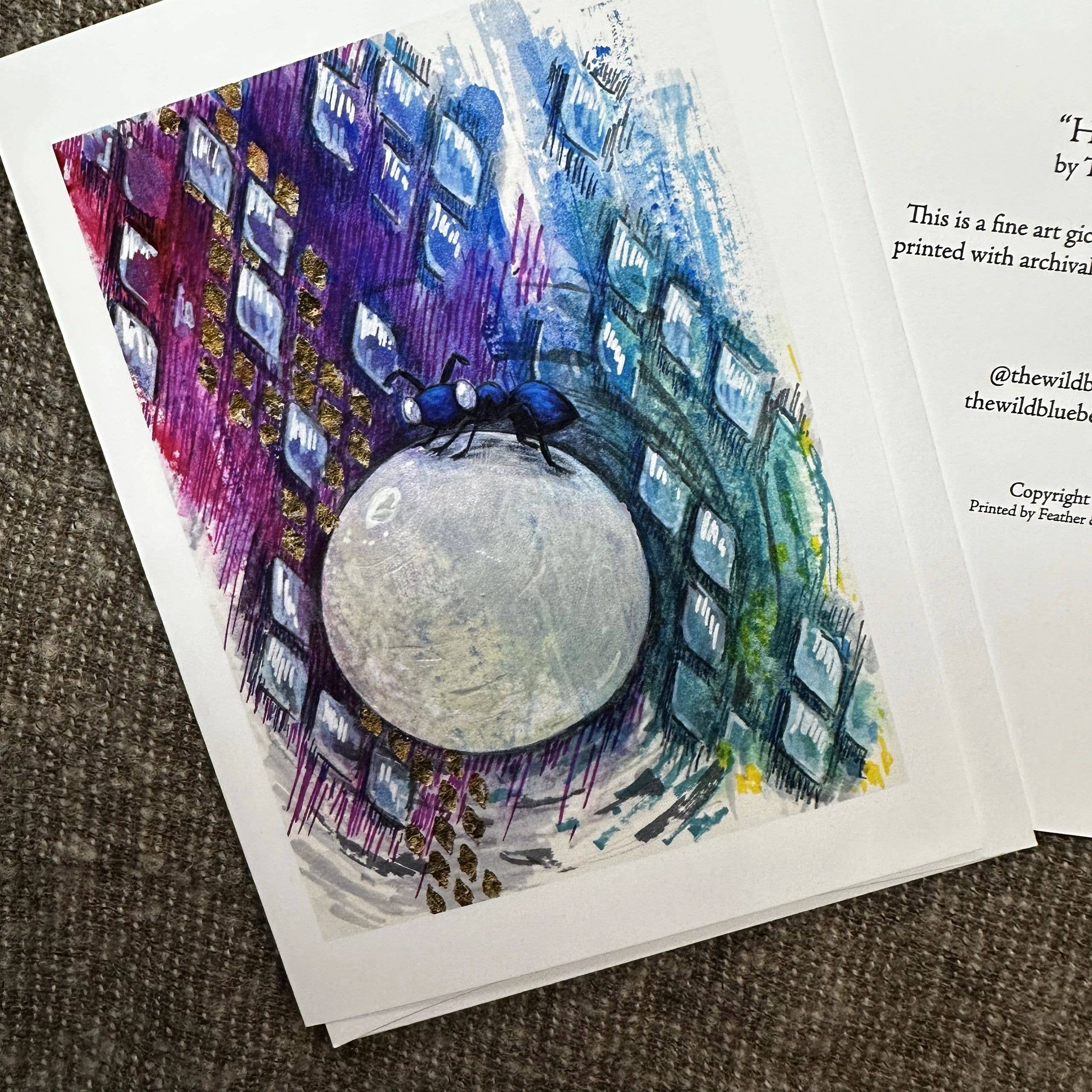 The Wild Blue Bear - Wholesale Everyday Greeting Card - Here We Are 5" x 7" Greeting Card1