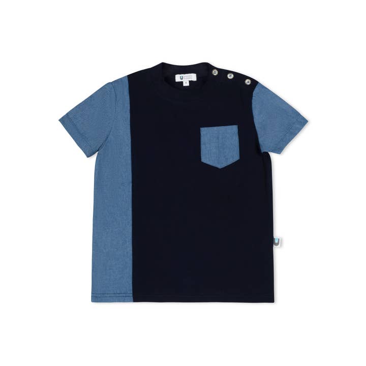 Drop Waisted Crew S/S - Chambray för wholesale av Pockets & Pleats