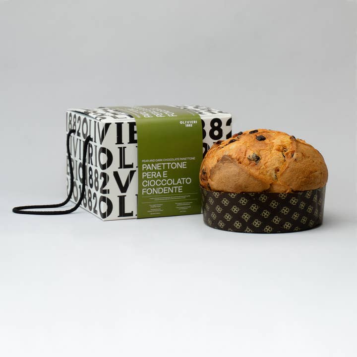 Pear & Dark Chocolate Panettone - Net wt 35,27oz for wholesale by OLIVIERI 1882 (Audax 1882 LLC)