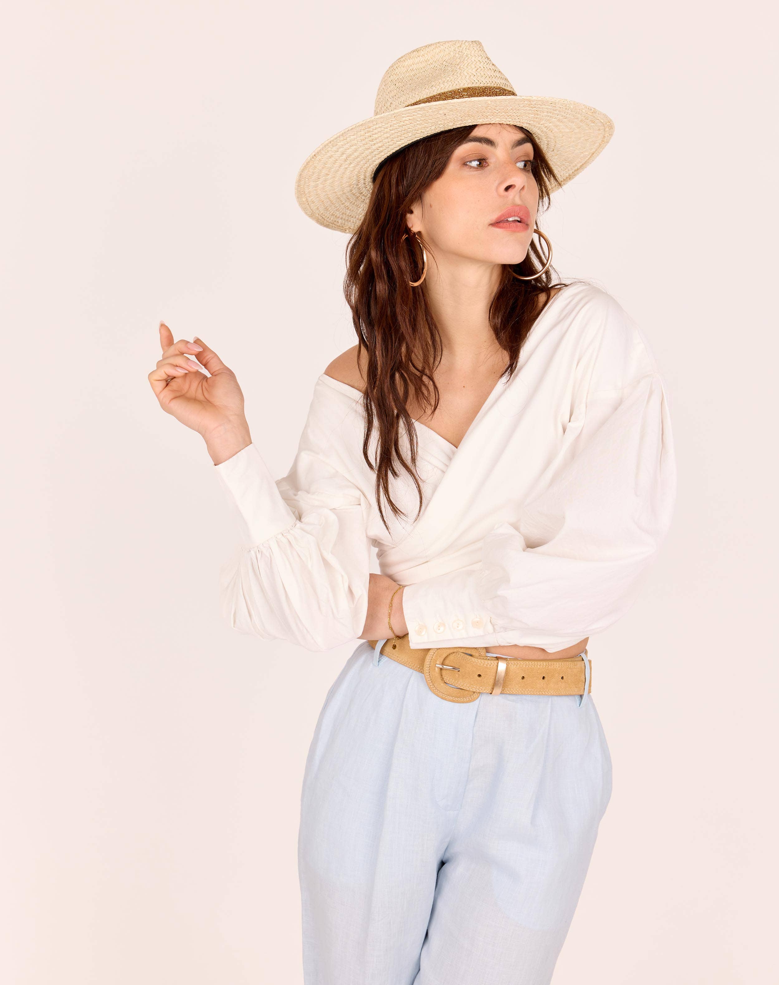 Maradji - Wholesale Straw Hat - Women's - ROSALIE FLOWERS FUSCHIA HAT4