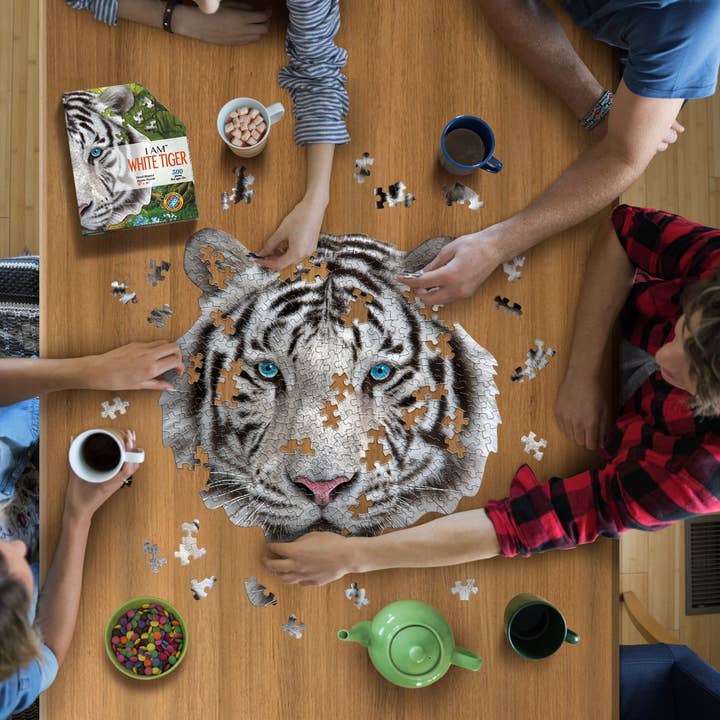 Madd Capp Games & Puzzles - Wholesale Puzzle - Adult - I AM White Tiger 300 piece jigsaw puzzle - gift