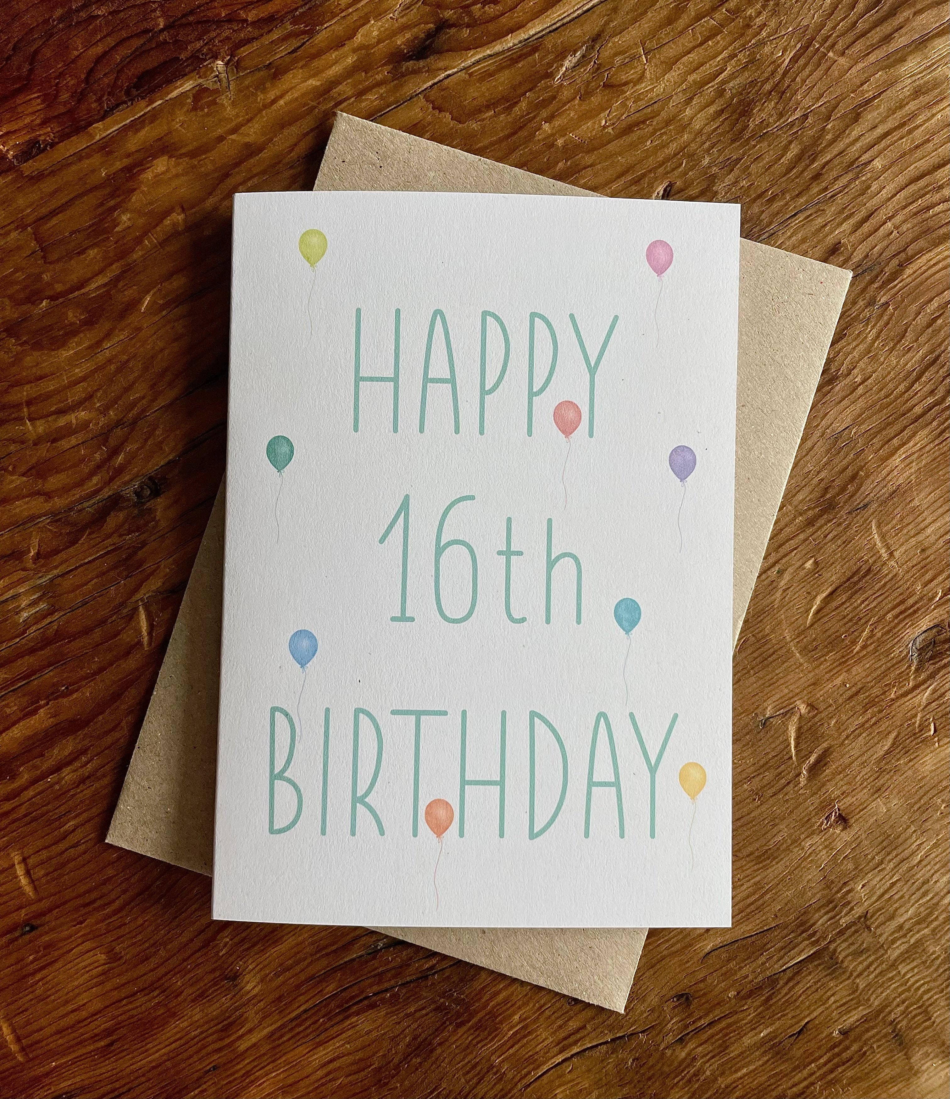 To & From Cards - Wholesale Birthday card - Happy 16/18/21 -  Balloons1