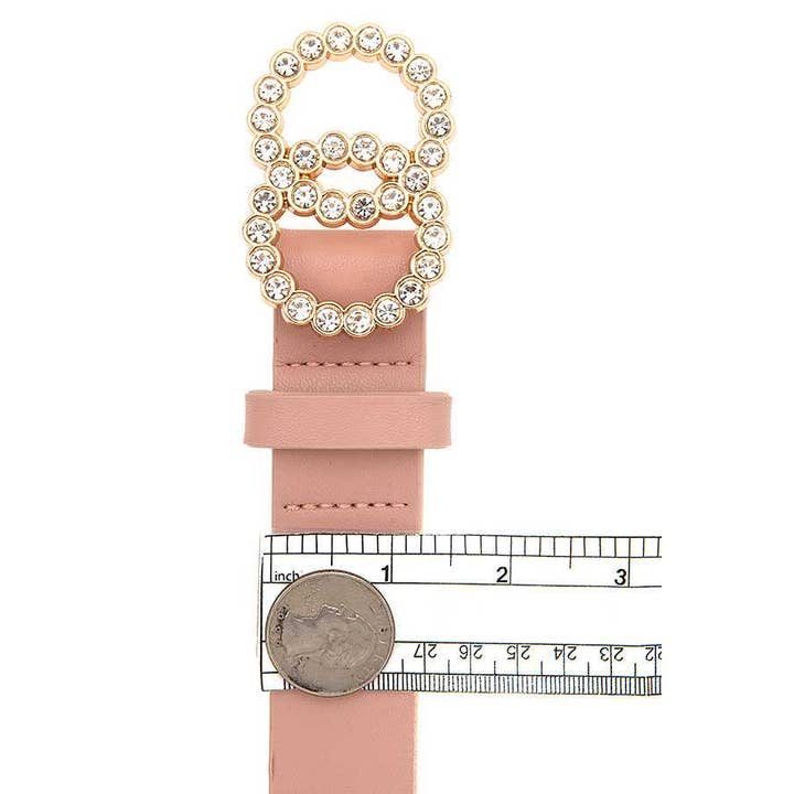 anbfashion - Wholesale Belt - Women's - RHINESTONE PAVE INFINITY BUCKLE FASHION BELT 55