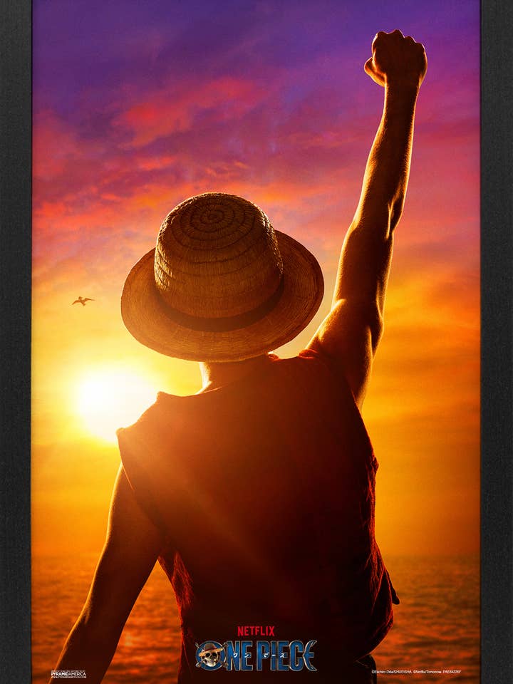 Netflix - One Piece (Live Action) -Sunset Fist Framed Print for wholesale by Pyramid America