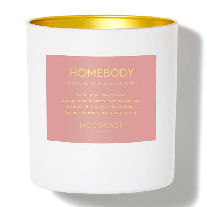Moodcast Fragrance Co. - Wholesale Jar/Filled Candle - Coconut Wax Candle - Persona - Homebody - 8 oz Glass Jar