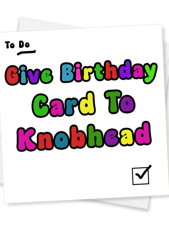 Donner une carte d'anniversaire à tête de nœud, carte d'anniversaire pour la vente par Jeevesy Cards