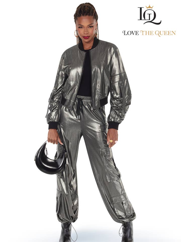 2pc. Jacket & Pant Set - Love The Queen. Style 17627 for wholesale by Love The Queen