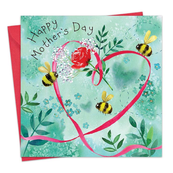 Twizler Ltd - Venta al por mayor Tarjetas del Día de la Madre - Lindo Día de la Madre - Heart & Bees