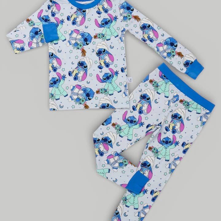 Alien Blue bamboo 2 piece set pjs for wholesale by CEDDY & RIA