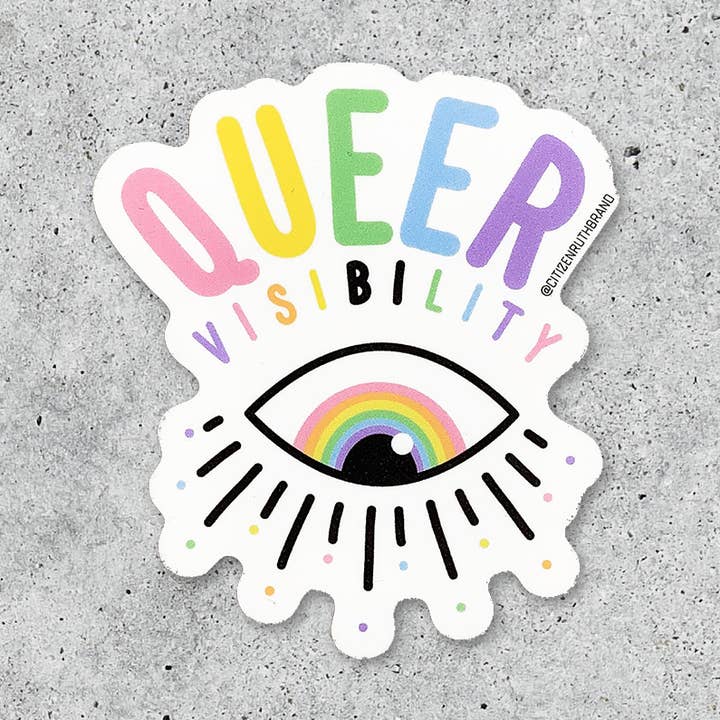 Queer Visibility vinylsticker voor wholesale door Citizen Ruth