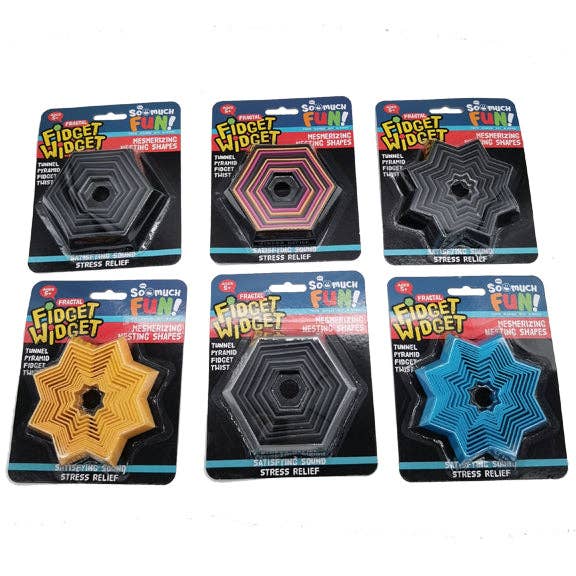 Novelty Closeout - Wholesale Fidget Toy - Kids - So Much Fun! Fractal Fidget Widget Toy Assortment - 12/Pack1