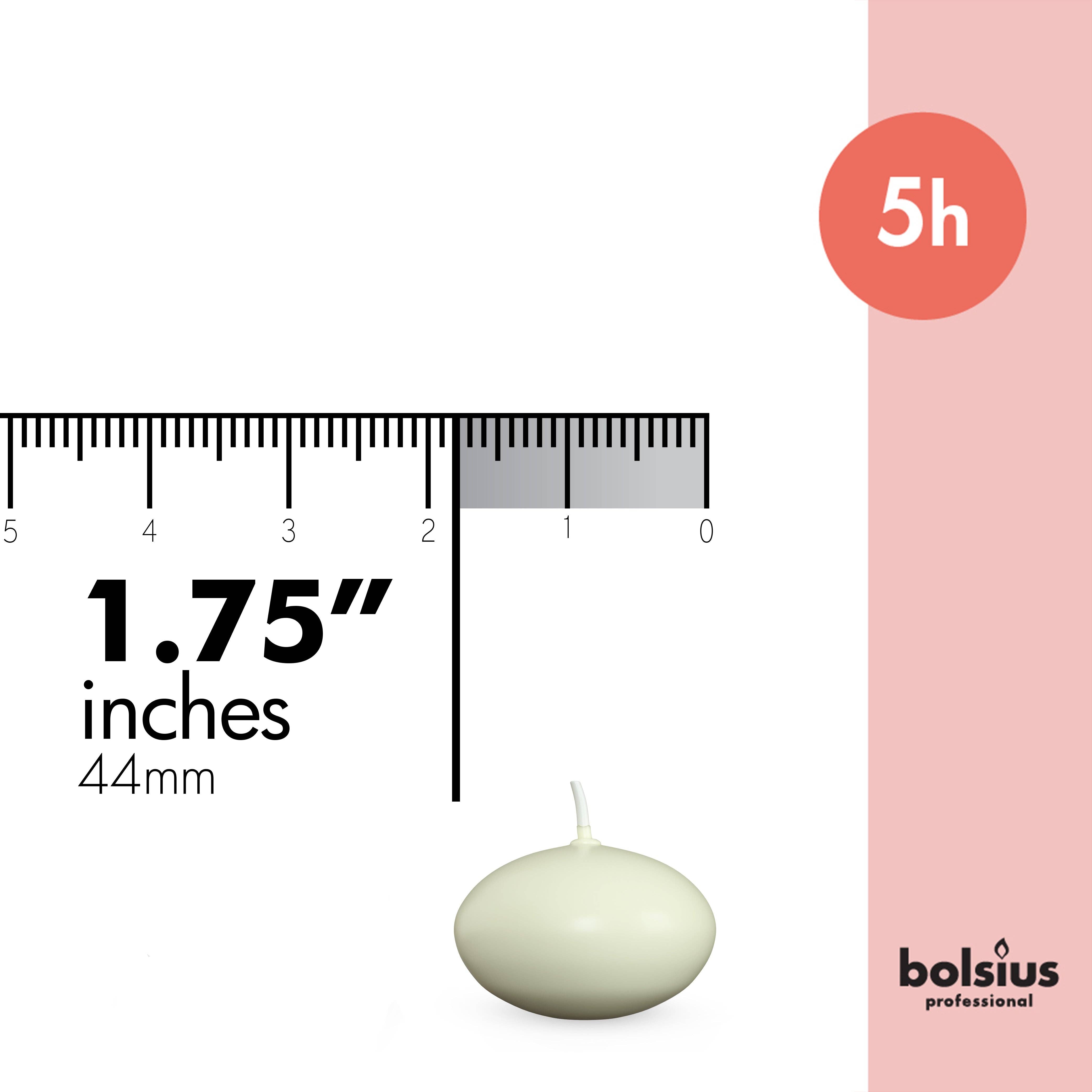 BOLSIUS - Wholesale Grappige kaars - Zwevende kaars van 1,75 inch, set van 20 stuks, ongeparfumeerd voor romantische bruiloftscenterpieces, decoraties, evenementen, zwembad of elke gelegenheid.11