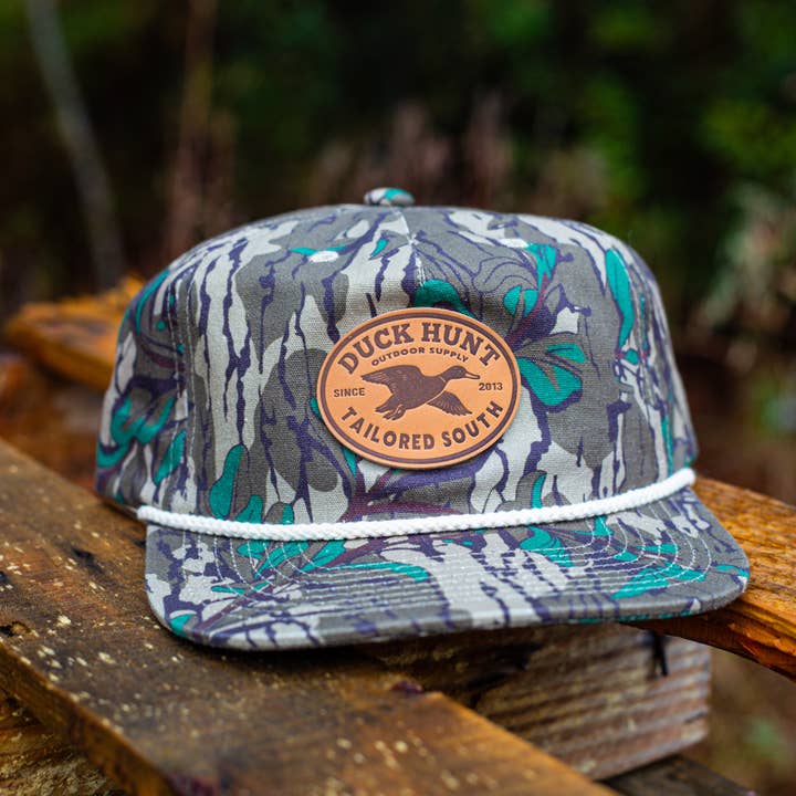 Tailored South Hat Co. - Wholesale Flat Brim Cap - Men's - Duck Hunt Leather patch - Snapback0