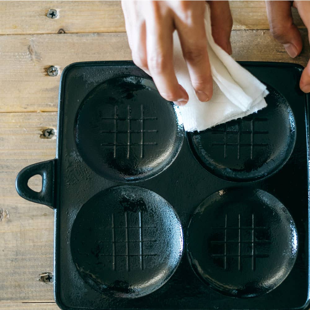 REALJAPANPROJECT - Wholesale Cast Iron Skillet - Rikucho Ogasawara Nambu Cast Iron Onigiri Pan Japan6