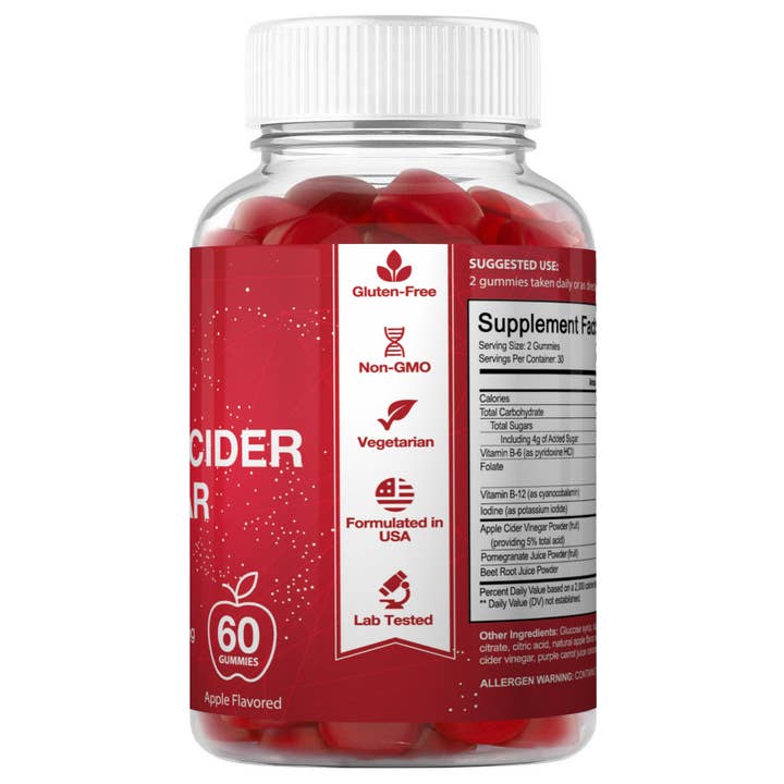 Apple Cider Vinegar Gummies 1000mg - 60 Pieces for wholesale by NutriFlair