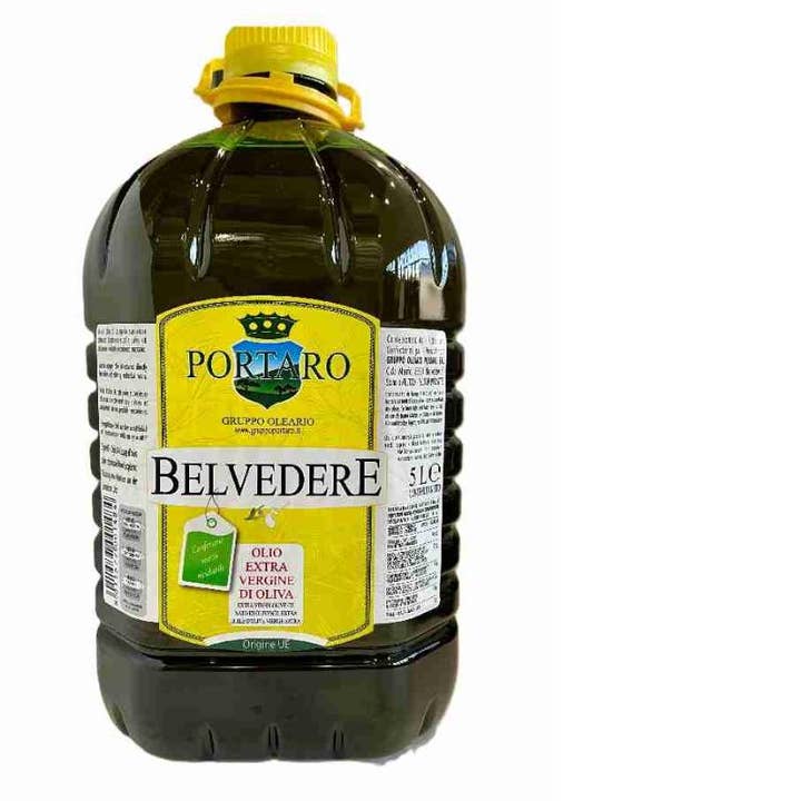 Belvedere Extra Virgin Olive Oil 169Fl.oz / 5Lt PET Bottle for wholesale by Gusto Italian Foods LLC