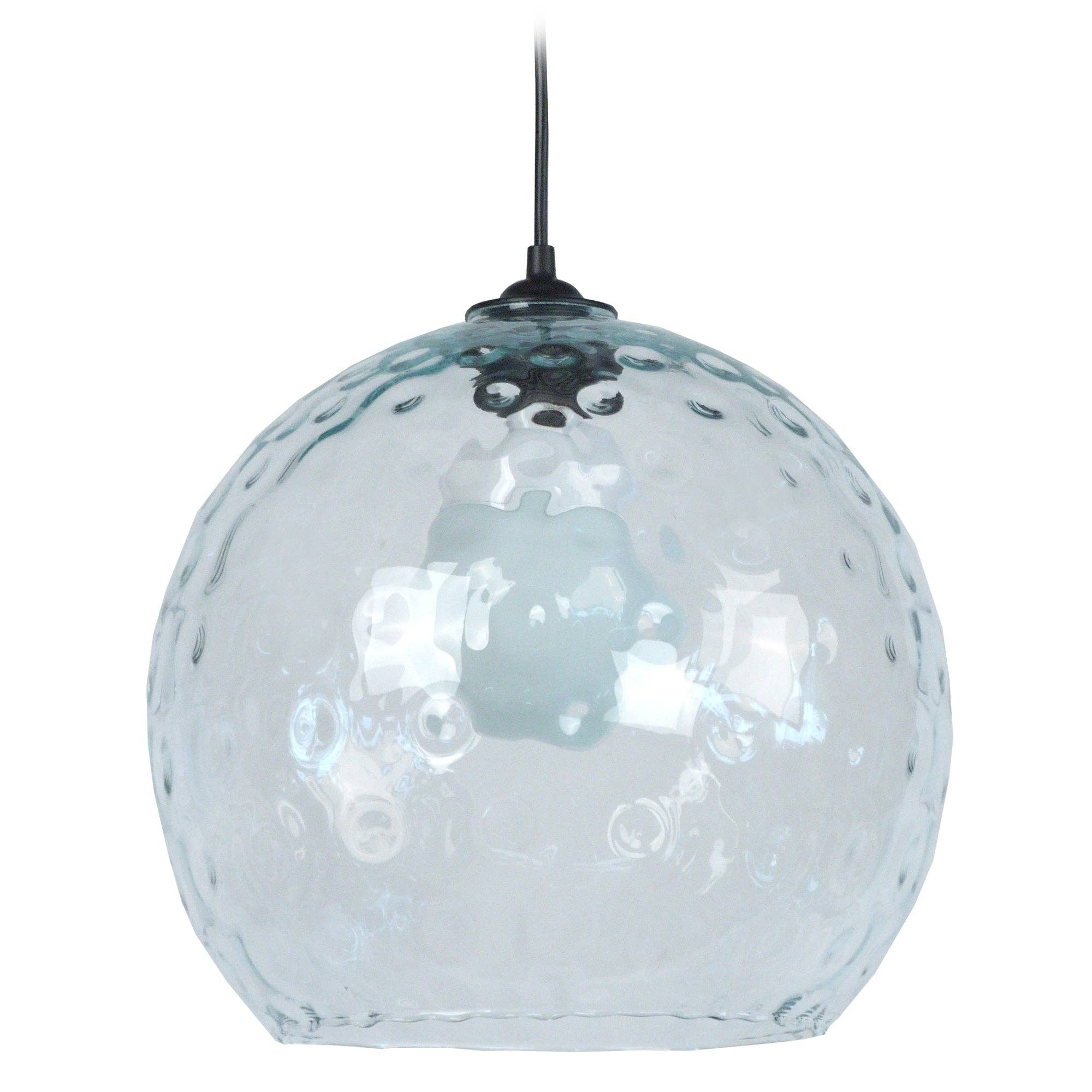 Tosel Shop - Venta al por mayor Lámpara de araña y colgante - OPTICAL GLOBE - Suspensión en forma de globo de vidrio transparente0
