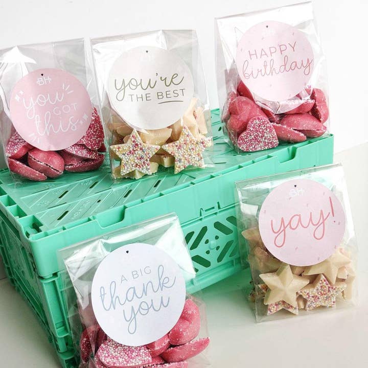 BearHugs - Wholesale Chocolate Covered Sweets - Sprinkles Sweetie Bag - Choose Your Message!3