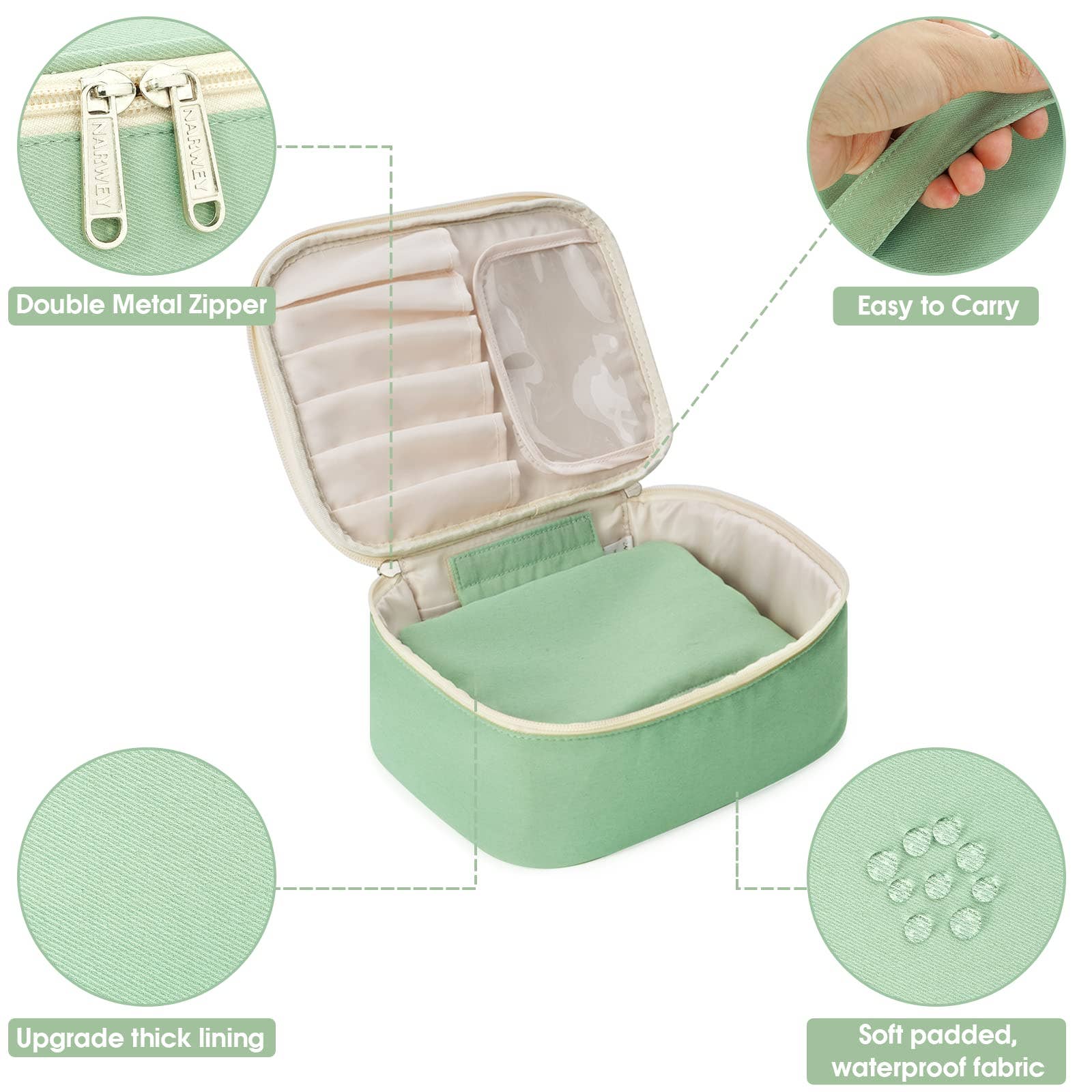 wandf - Vente Trousses de maquillage/cosmétique - Trousse à cosmétiques Narwey NW5122, trousse de maquillage de voyage6