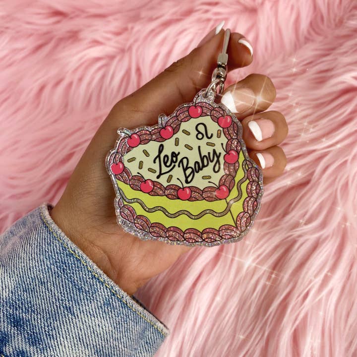 Wildflower + Co. - Wholesale Keychain - Women's - Zodiac Cake Bag Charm / Keychain