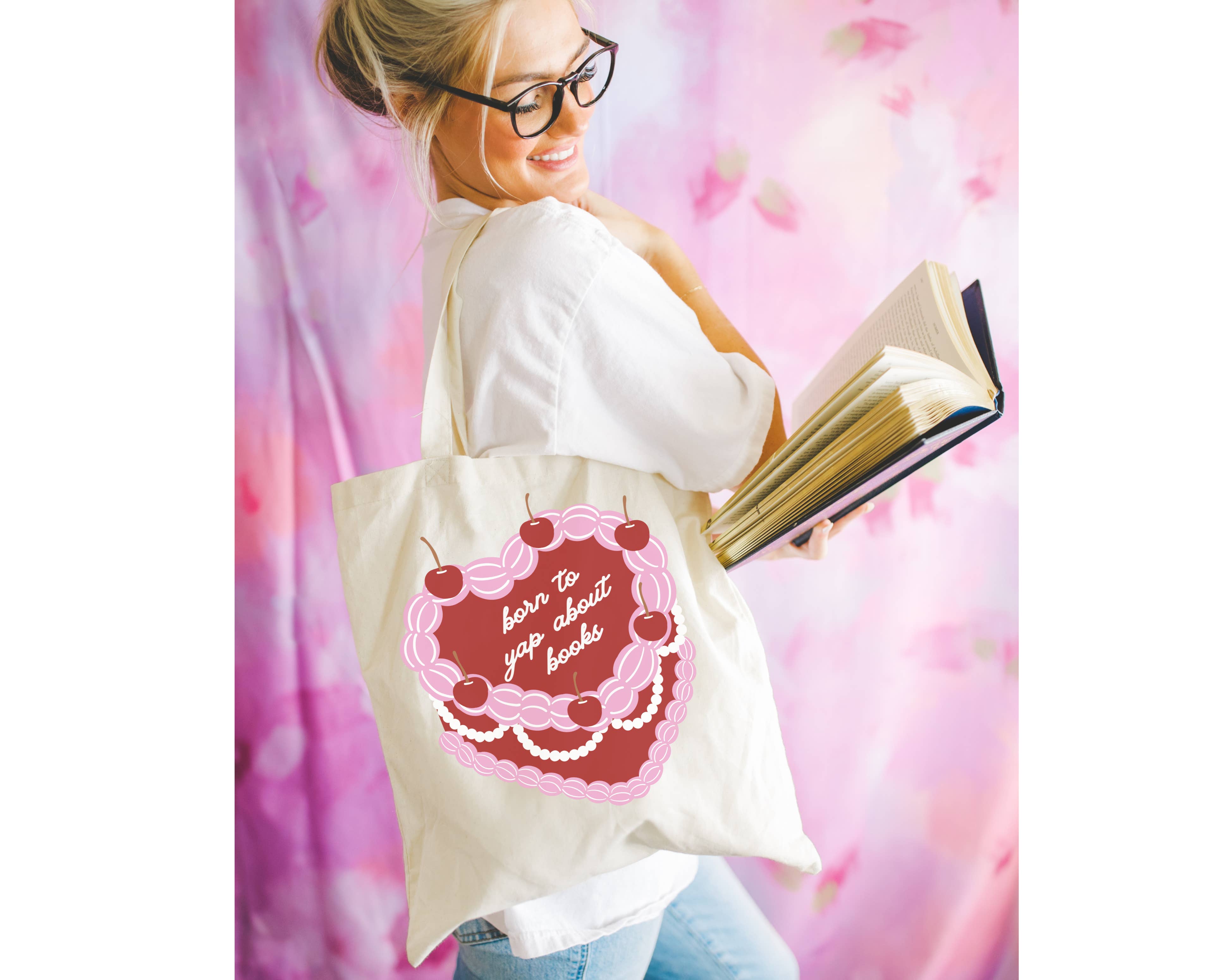 Literari Goods, Co | Book Themed Candles + Gifts - Wholesale Tote Bag - Women's - Born to Yap Tote Bags | Bookish Gift for Valentine's Day