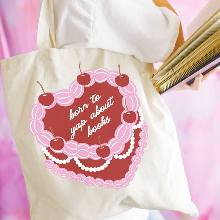 Literari Goods, Co | Book Themed Candles + Gifts - Wholesale Tote bag – Women's - Born to Yap Tote Bags | Bookish Gift for Valentine's Day2
