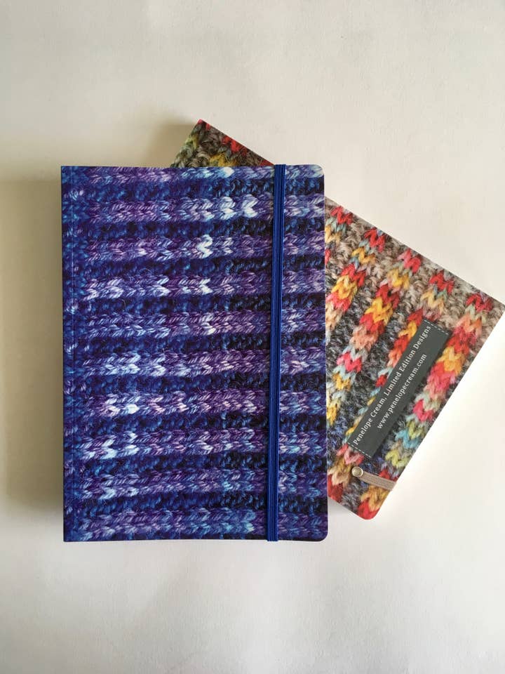 Cobalt 'Knitted' Notebook A5 for wholesale by Penelope Cream