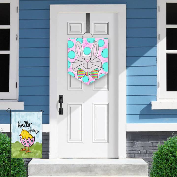 Baxter & Me - Wholesale Door Hanger - Bowtie Bunny Door Hanger