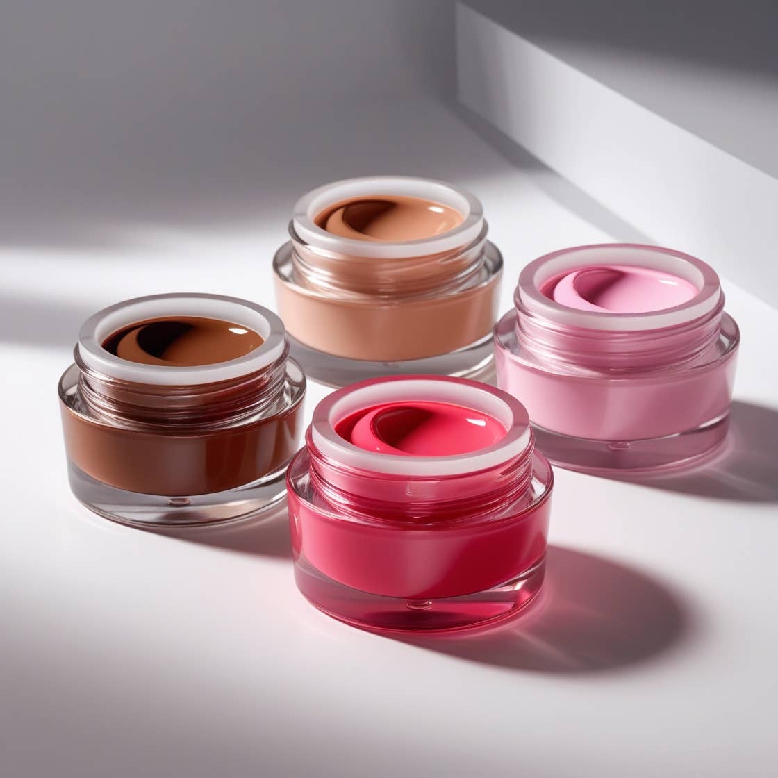 Beautique Goals - Wholesale Blush -  Soft & Shiny Butter Blush 4 Pcs Set - Tan, Pink, Brown, Red2