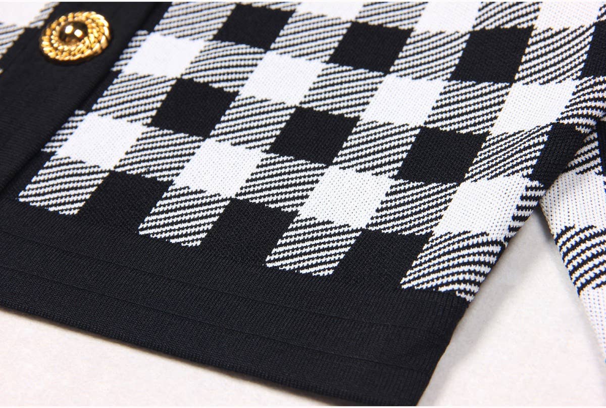 Productseeker - Wholesale Cardigan - Women's - JK071 Chic Plaid Cardigan Jacket - Autumn Essential33