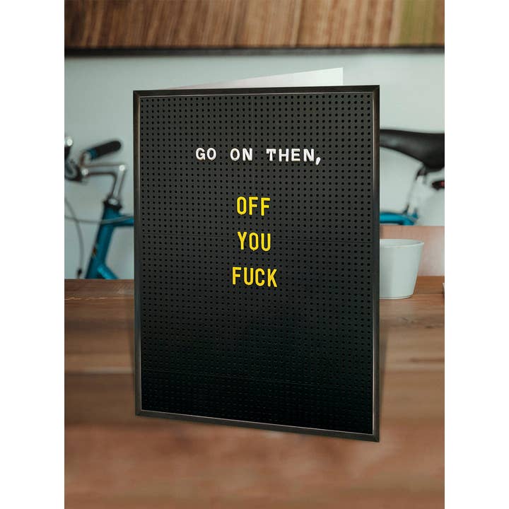 Brainbox Candy – wholesale Everyday greeting card – Sale Funny Leaving Card - Off You Fuck