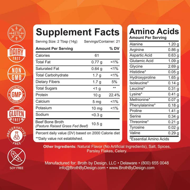 BROTH BY DESIGN - Wholesale Broth - Bone Broth Grass Fed Grandma Chicken Natural Flavor Jar2