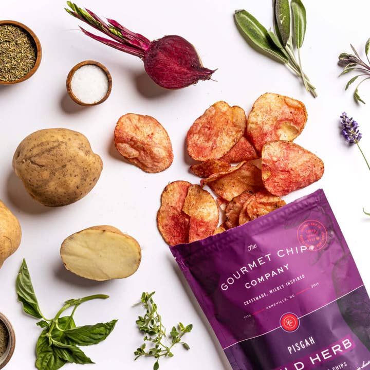The Gourmet Chip Company - Wholesale Chips - Pisgah Wild Herb Thick Cut Potato Chips - Case of 124