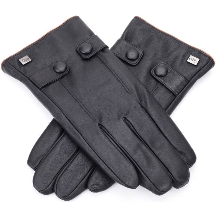Mio Marino – Engroshandel Handsker - Herre – Knappet Flap Læderhandsker2