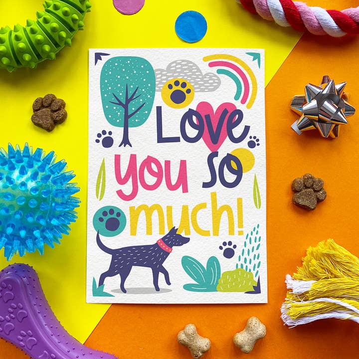 Scoff Paper - Wholesale Pet Treats - Dog - Scoff Paper - Love you So Much Edible Dog Card (Bacon flavour)