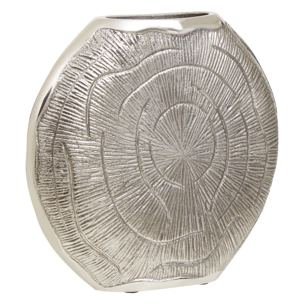 Fifty Five South – wholesale Vase – Silva Small Oak Effect Silver Vase1