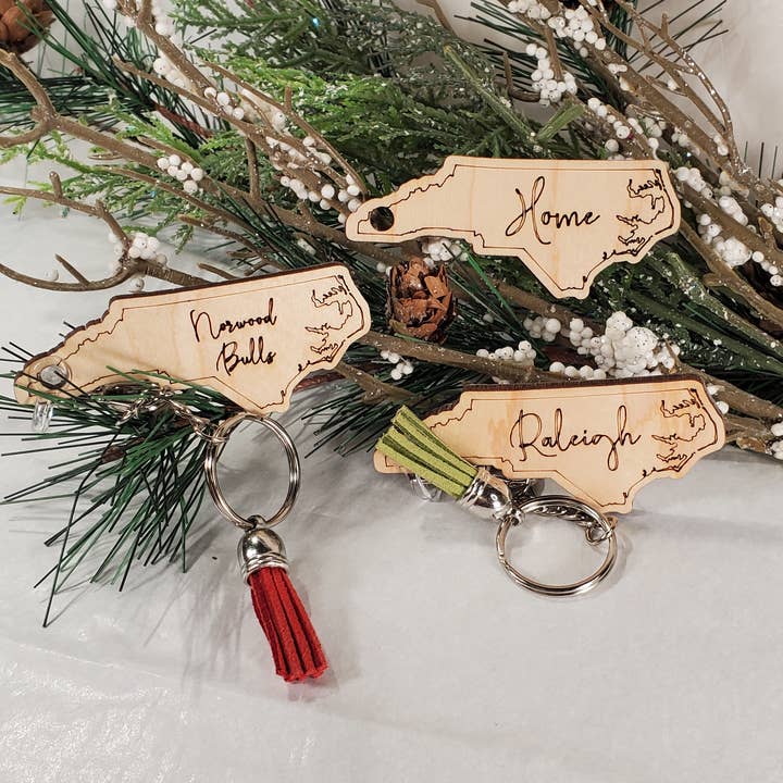 Cul de Sac Critters - Wholesale Keychain - Unisex - Souvenir North Carolina shape keychains - Home or Customized