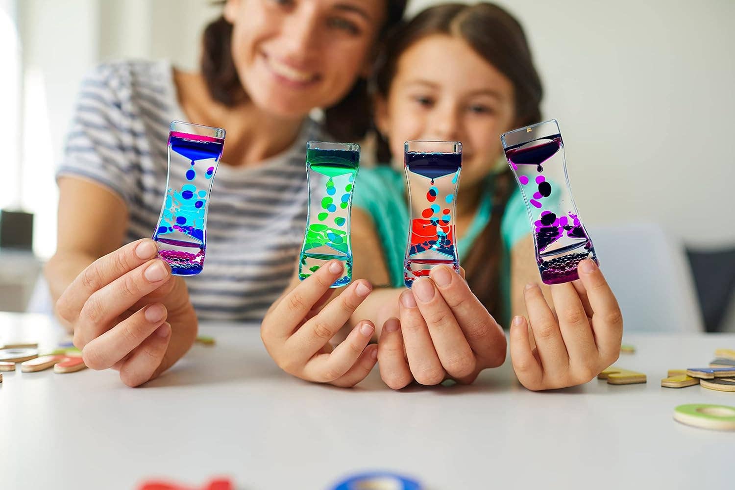 VIGOR - Wholesale Fidget Toy - Kids - Liquid Motion Bubbler Timer Hourglass Liquid Bubbler Sensory4