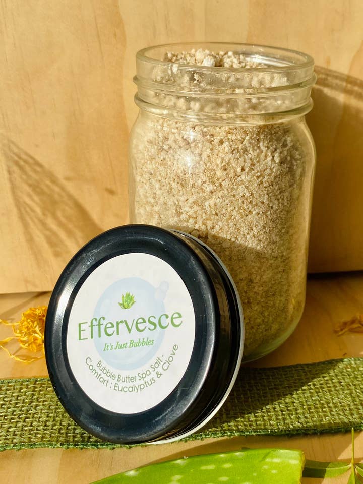 Bubble Butter Bath Salt – Comfort Cream | Soothing Therapeutic Herbal and Shea Butter Soak for wholesale by Effervesce