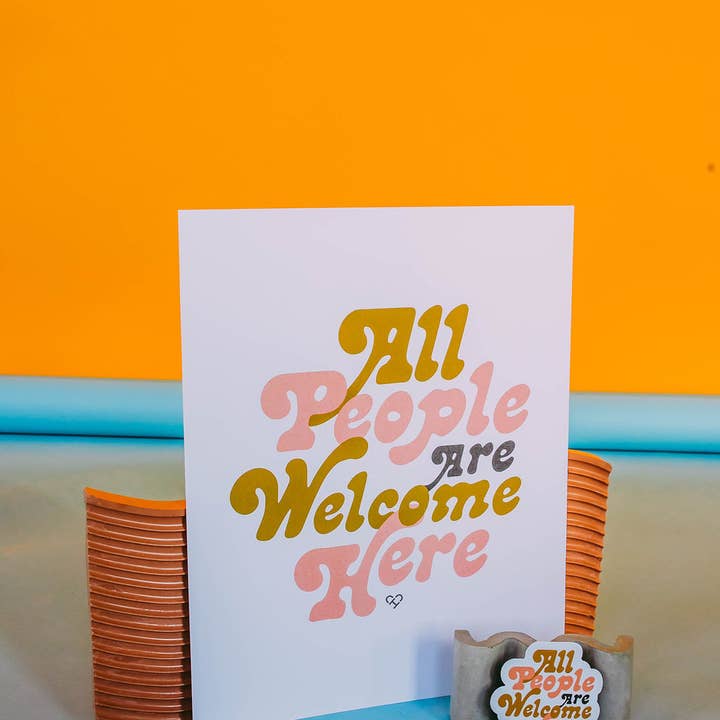The Cold Hearted Collective – wholesale Art print – All People Are Welcome Here Print2