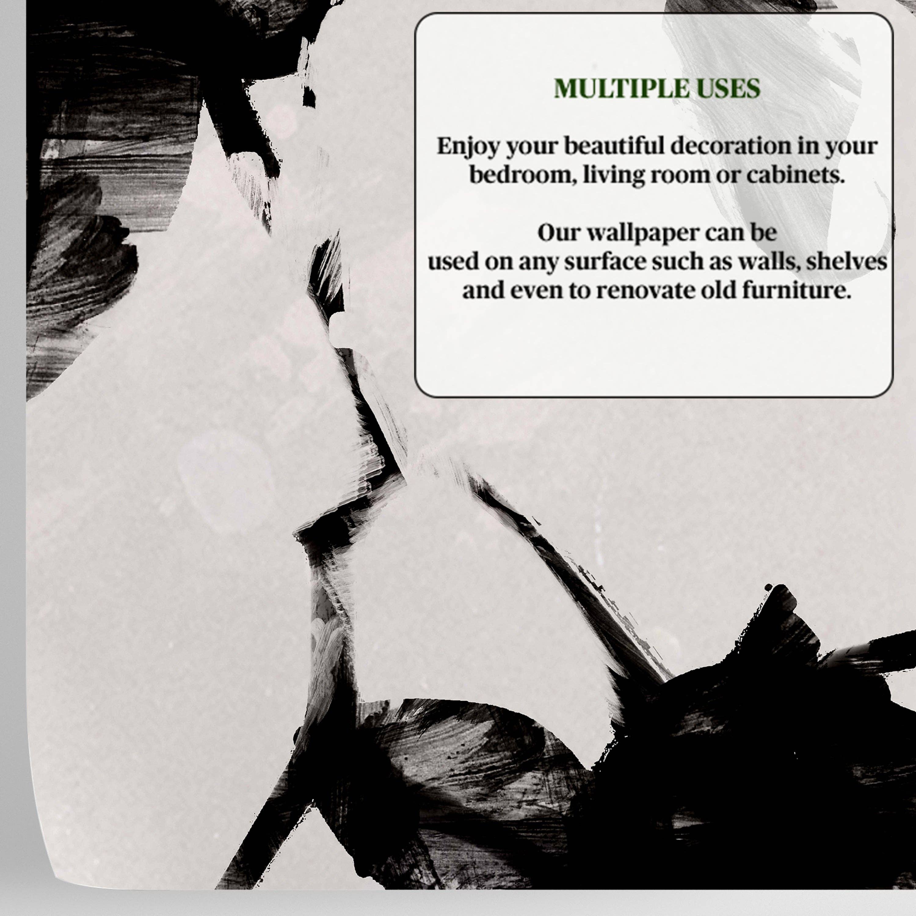 Wallpapers4Beginners - Wholesale Wallpaper - Carta da parati floreale astratta in bianco e nero3