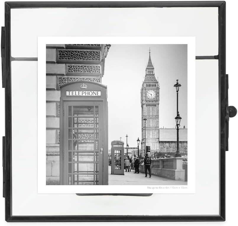 Isaac Jacobs International - Wholesale Picture Frame - Isaac Jacobs Metal Floating Photo Frame w/ Locket Bead Clasp25