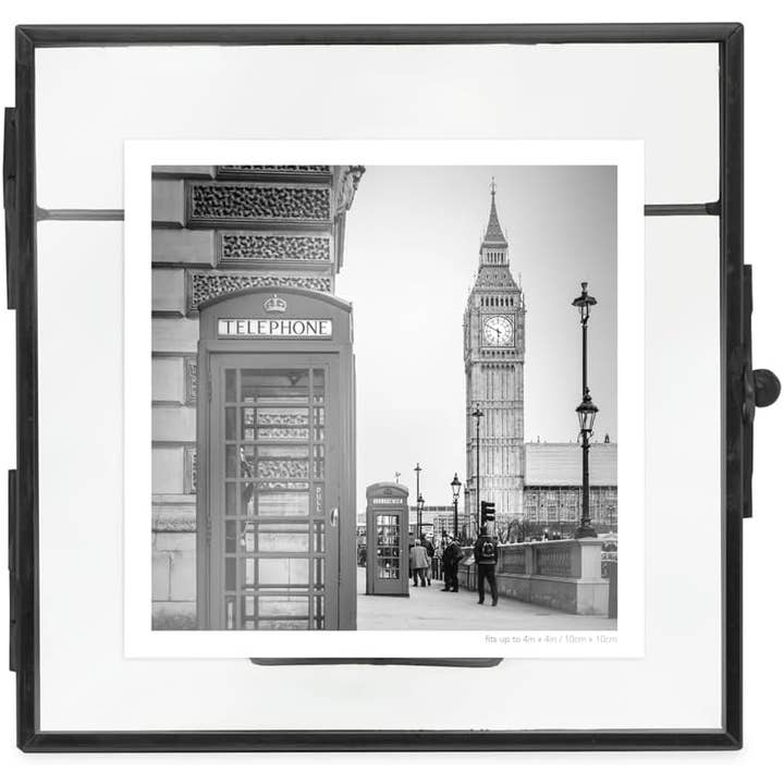 Isaac Jacobs International - Wholesale Picture frame - Isaac Jacobs Metal Floating Photo Frame w/ Locket Bead Clasp25