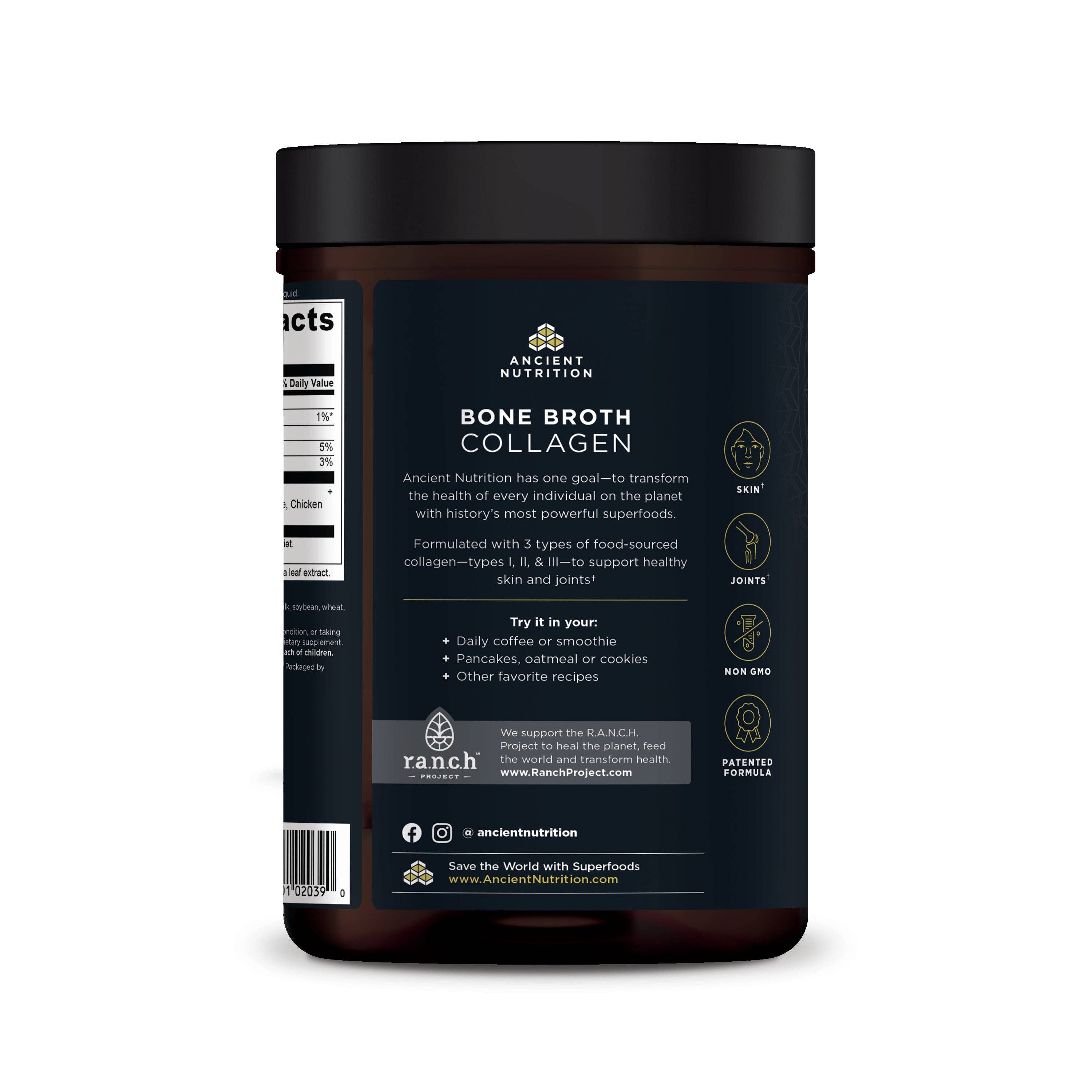 Black Bone Broth - Collagen - Vanilla - 30 servings for wholesale on Faire2