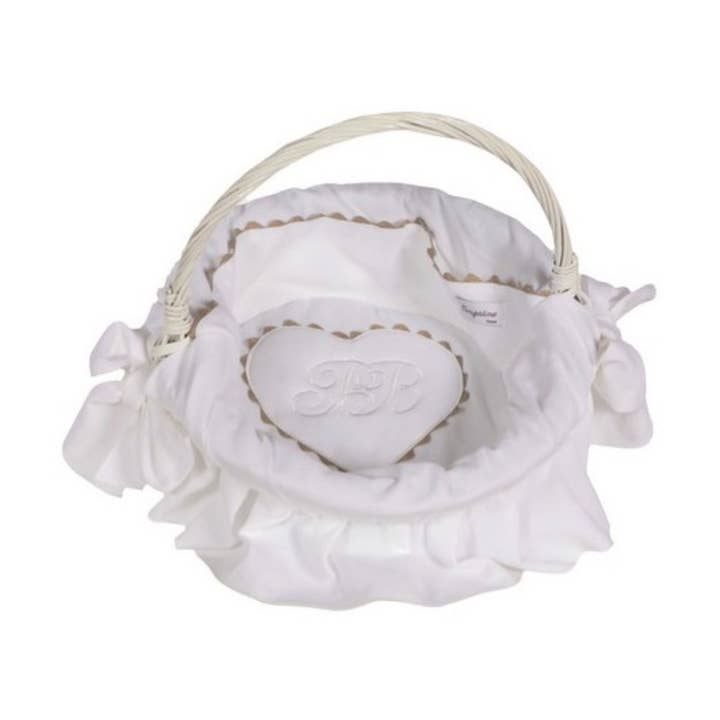 EMMA WICKER TOILET BASKET WHITE for wholesale by Maison Nougatine