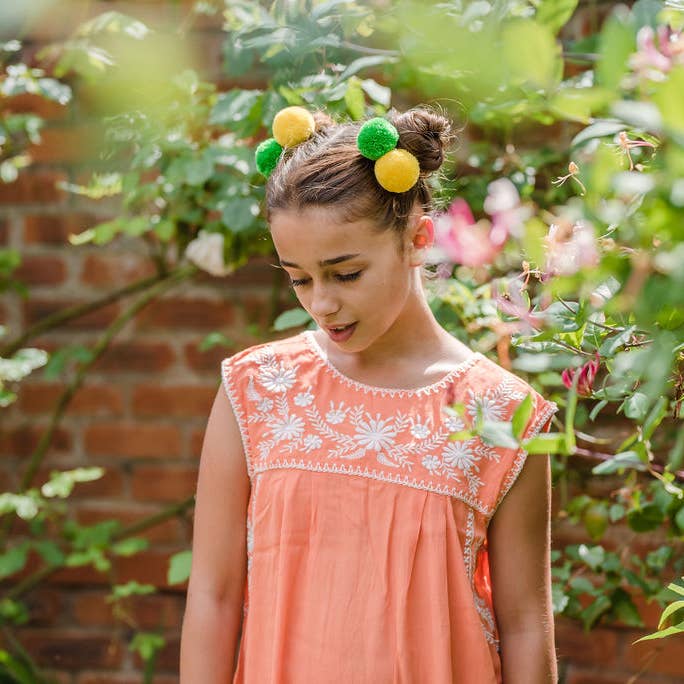 PomPom Galore - Wholesale Hair Tie - Yellow Pom Pom Hair Bobbles