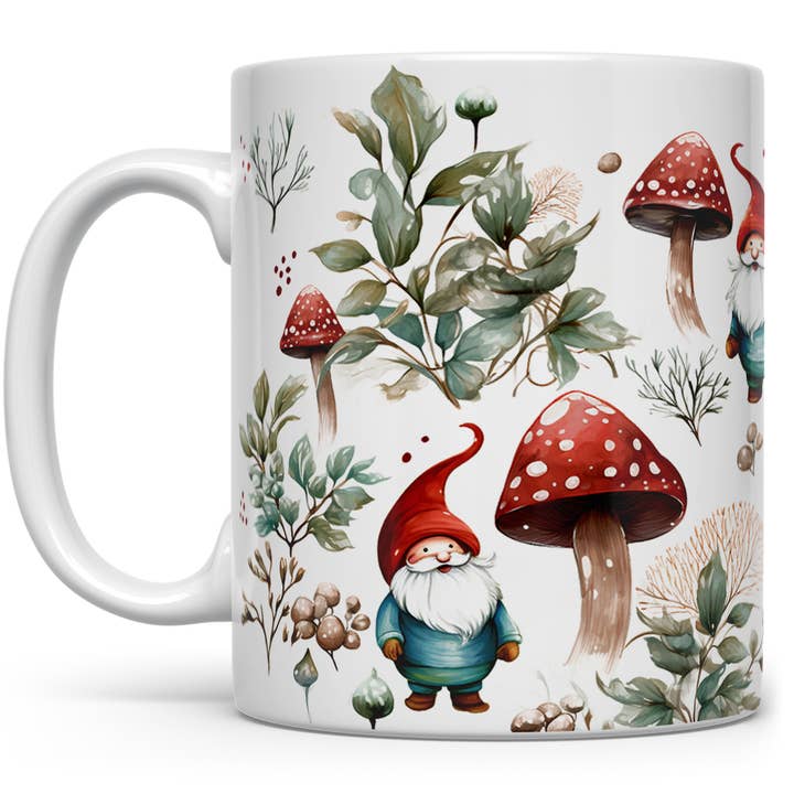 Cottagecore Woodland Mushroom Gnome Mug, Holiday Gifts for wholesale by Loftipop