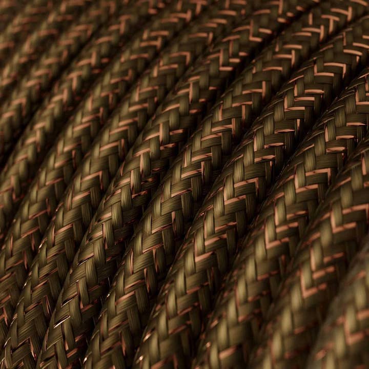 LIGHTINUP S.R.L. - Vente Matériels de bricolage - Câble textile Marron Espresso brillant et pailleté - L'Original.1