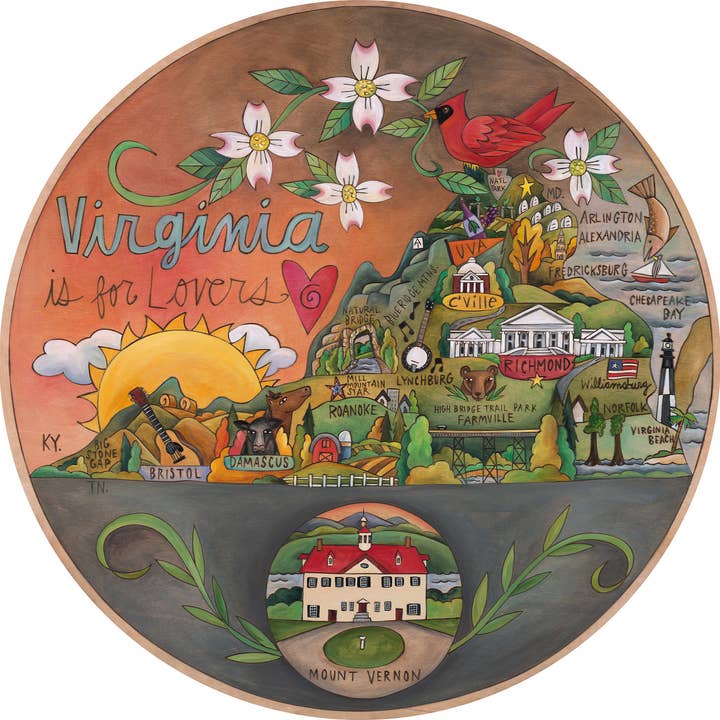 « Old Dominion » | Virginia Lazy Susan pour la vente par Sticks